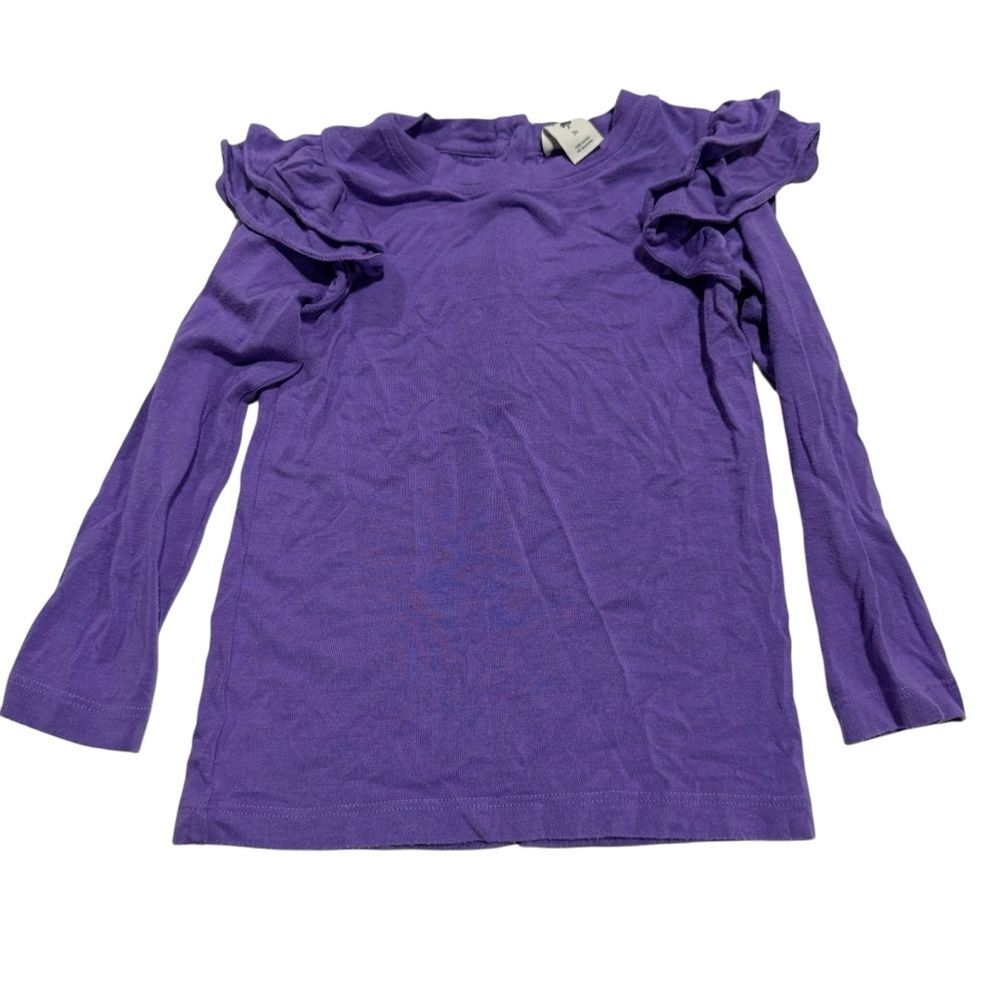 Kate Quinn Purple Ruffle Long Sleeve T-Shirt